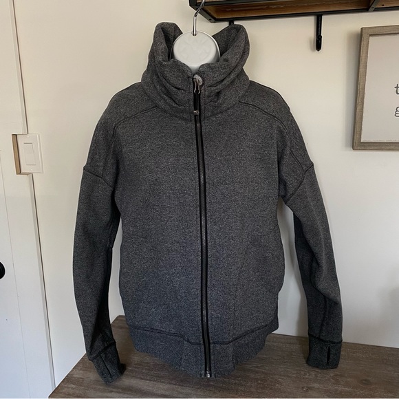 RARE Lululemon Hug It Out Zip-Up Fleece Scuba-Like Sweatshirt Jacket - Picture 3 of 11